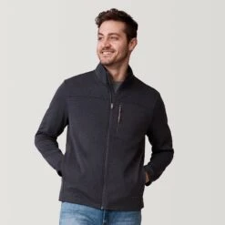 Men's Rec Double Knit Full Zip Jacket -Free Country US 13IMAS3540DPCHARCOALHEATHER 2212 FW 006