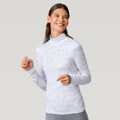 Women's FreeCycle® Cloud Knit Base Layer Top -Free Country US 14 ALAF2803 Silver Fair Isle 2208 FW 032