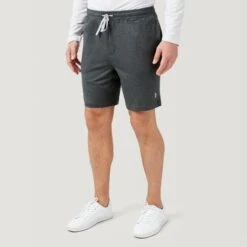 Men's Sueded Flex Shorts -Free Country US 14 AMAF2601 Pewter 0097