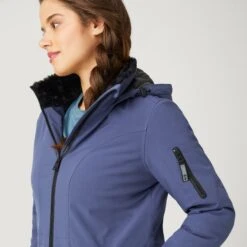 Women's Thermo Super Softshell® Long Jacket -Free Country US 14 LOF2266 BLUE MOON 0164