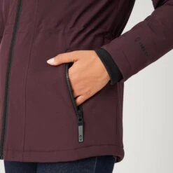 Women's Thermo Super Softshell® Long Jacket -Free Country US 14 LOF2266 MAHOGANY 4799
