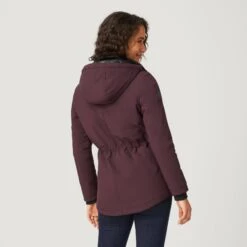 Women's Thermo Super Softshell® Long Jacket -Free Country US 14 LOF2266 MAHOGANY 4840