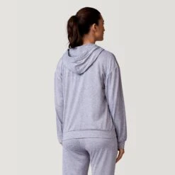 Women's Cloud Knit Zip Hoodie -Free Country US 14ALAS3470 MED GREY 14ALAS3911 MED GREY 2212 SS23 032