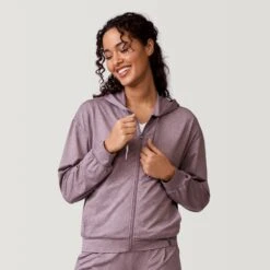 Women's Cloud Knit Zip Hoodie -Free Country US 14ALAS3470TAUPECHILL 2212 SS23020