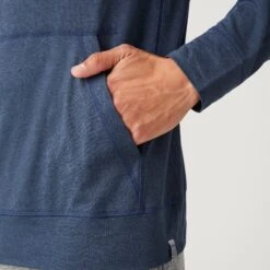 Men's Sueded Flex Hoodie -Free Country US 14AMAF2504 NAVY HEATHER 0049