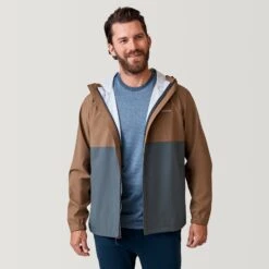 Men's Hydro Lite Adirondack Jacket -Free Country US 212MOS3004PEWTER BARKBROWN 2302 SS23 003