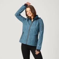 Women's Aeris Super Softshell® Jacket -Free Country US 30 LOF2116 TEAL SLATE CHEVRON FC 77 1252