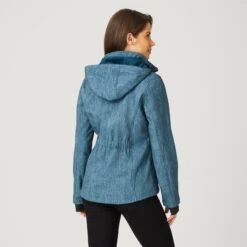 Women's Aeris Super Softshell® Jacket -Free Country US 30 LOF2116 TEAL SLATE CHEVRON FC 77 1304