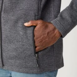 Men's Frore II Sweater Fleece Jacket -Free Country US 392 MOF2817 CHARCOAL TXT 1355