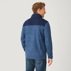 Men's Frore II Sweater Fleece Jacket -Free Country US 392 MOF2817 COOL BLUE TXT 1089