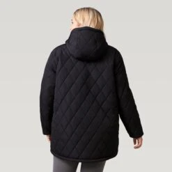 Women's Plus Size Stratus Lite Reversible Long Jacket -Free Country US 462 LOF12302X Black 2208 FW 049