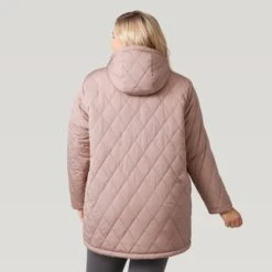 Women's Plus Size Stratus Lite Reversible Long Jacket -Free Country US 462 LOF12302X Mushroom 2208 FW 020