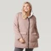 Women's Plus Size Stratus Lite Reversible Long Jacket -Free Country US 462 LOF12302X Mushroom 2208 FW 028