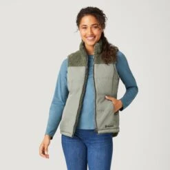 Women's Lansby Stratus Lite Reversible Vest -Free Country US 462 LOF2602R OLIVE VINE 4837