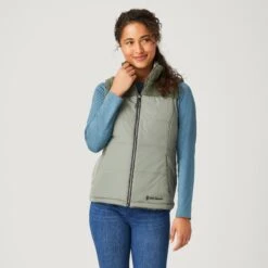 Women's Lansby Stratus Lite Reversible Vest -Free Country US 462 LOF2602R OLIVE VINE 4859