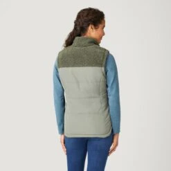Women's Lansby Stratus Lite Reversible Vest -Free Country US 462 LOF2602R OLIVE VINE 4886