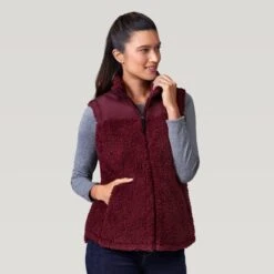 Women's Lansby Stratus Lite Reversible Vest -Free Country US 462 LOF2602R Dark Cherry 2208 FW 052