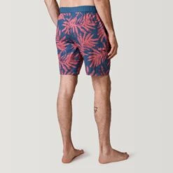 Men's Palm Block Cargo Surf Swim Short -Free Country US 488MSS35031623CORALSAND 2212 SS23 009