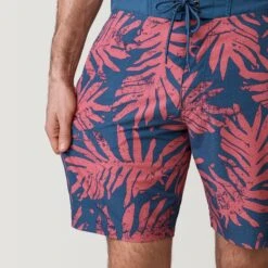 Men's Palm Block Cargo Surf Swim Short -Free Country US 488MSS35031623CORALSAND 2212 SS23 014