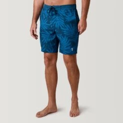 Men's Palm Block Cargo Surf Swim Short -Free Country US 488MSS3503DARKNAVY 2302 SS23 008
