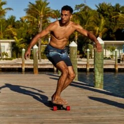 Men's Diamond Plate Stripe Surf Swim Short -Free Country US 488MSS3504 A036 029