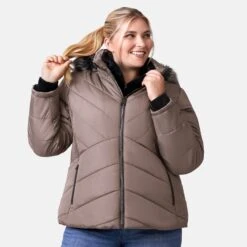 Women's Plus Size Brisk II Parka Jacket -Free Country US 512 LOF2705X Fossil 2208 FW 017