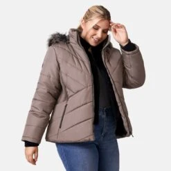 Women's Plus Size Brisk II Parka Jacket -Free Country US 512 LOF2705X Fossil 2208 FW 043