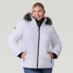 Women's Plus Size Brisk II Parka Jacket -Free Country US 512 LOF2705X White 2208 FW 008