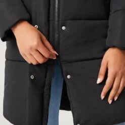 Women's FreeCycle® Lansby Long Puffer Jacket -Free Country US 513 LOF2703 BLACK 2494