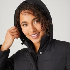 Women's FreeCycle® Lansby Long Puffer Jacket -Free Country US 513 LOF2703 BLACK 2516