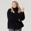 Women's Plus Size FreeCycle® Dimi Sierra Butter Pile® Jacket -Free Country US 519 LOF2830X Black 2208 FW 015
