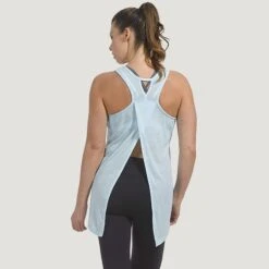 Women's Plus Size B Tied Up Tank -Free Country US 7KL7A250X ICE TURQ 002