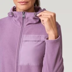 Women's Micro Fleece Zip Up Jacket -Free Country US H22 LAF2465 Plum Zinc 2208 FW 061