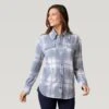 Women's Luxe+ Sherpa Lined Shirt Jacket -Free Country US J53 LAF2449 Heather Grey Plaid 2208 FW 009