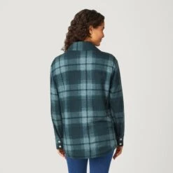 Women's Luxe+ Sherpa Lined Shirt Jacket -Free Country US J53LAF2449 PINE FA73 0262
