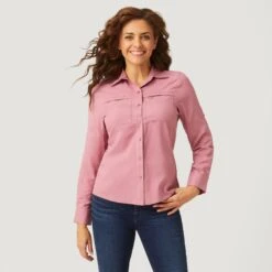 Women's Venture Shirt -Free Country US J70L2A822 MAUVE CLAY 006