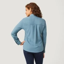 Women's Venture Shirt -Free Country US J70L2A822 SAGE STEEL 037