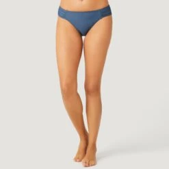 Women's Side Ruched Bikini Bottom 26 Women's Side Ruched Bikini Bottom -Free Country US SA2312 SLATE 066