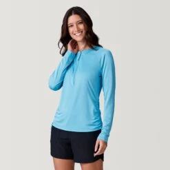 Women's UPF Long Sleeve Sunshirt -Free Country US SCLSS3813SKY 2212 SS23 011