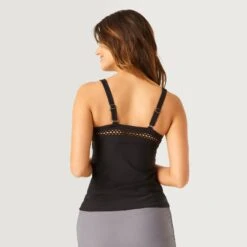 Women's Highneck Tankini Top -Free Country US SF2106 BLACK 282