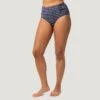 Women's Popcorn Stripe High-Waisted Brief -Free Country US SF2310 NAVY WHITE 0171