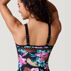 Women's Bali Tropical High Neck Tankini Top -Free Country US SRLSS3106 BLACK MULTI 156 SRLSS3503 BLACK 2212 SS23 052