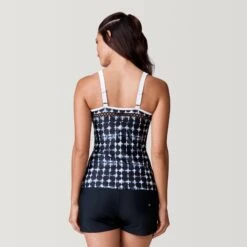 Women's Coastline High Neck Tankini Top -Free Country US SRLSS3106BLACK175 2212 SS23 038