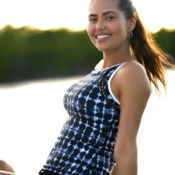 Women's Coastline High Neck Tankini Top -Free Country US SRLSS3106SRLSS3524 T070 015