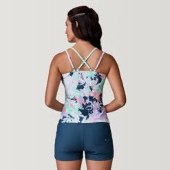 Women's Prism Floral Double Strap Cut Out Tankini Top -Free Country US SRLSS3107LAVENDER 2212 SS23 029