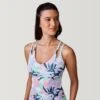 Women's Prism Floral Double Strap Cut Out Tankini Top -Free Country US SRLSS3107LAVENDER 2212 SS23 042