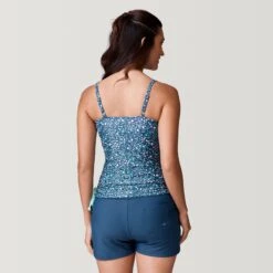 Women's Wild Flower V-Neck Tankini Top -Free Country US SRLSS3117TROPICALTURQ181 2212 SS23 040