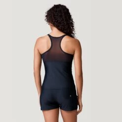 Women's Island Vibe Mesh Zip Up Racerback Tankini Top -Free Country US SRLSS3125 BLACK 170 SRLSS3503 BLACK 2212 SS23 039