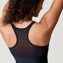 Women's Island Vibe Mesh Zip Up Racerback Tankini Top -Free Country US SRLSS3125 BLACK 170 SRLSS3503 BLACK 2212 SS23 052