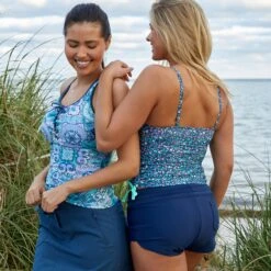 Women's Wild Flower V-Neck Tankini Top -Free Country US SRLSS3147SWLSS3417SRLSS3117SRLSS3524 A028 041